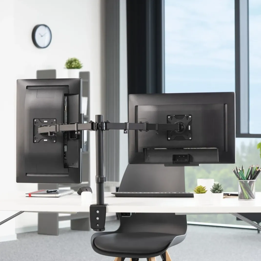Monitorhalterung, 2 Monitore, höhenverstellbar, schwenk-/neigbar, 13“ - 32"