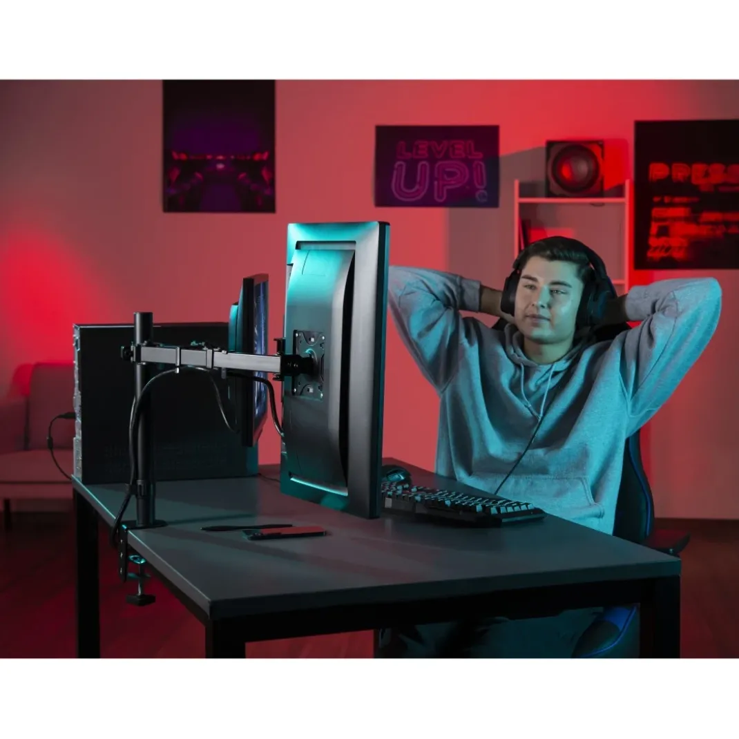 Monitorhalterung, 2 Monitore, höhenverstellbar, schwenk-/neigbar, 13“ - 32"