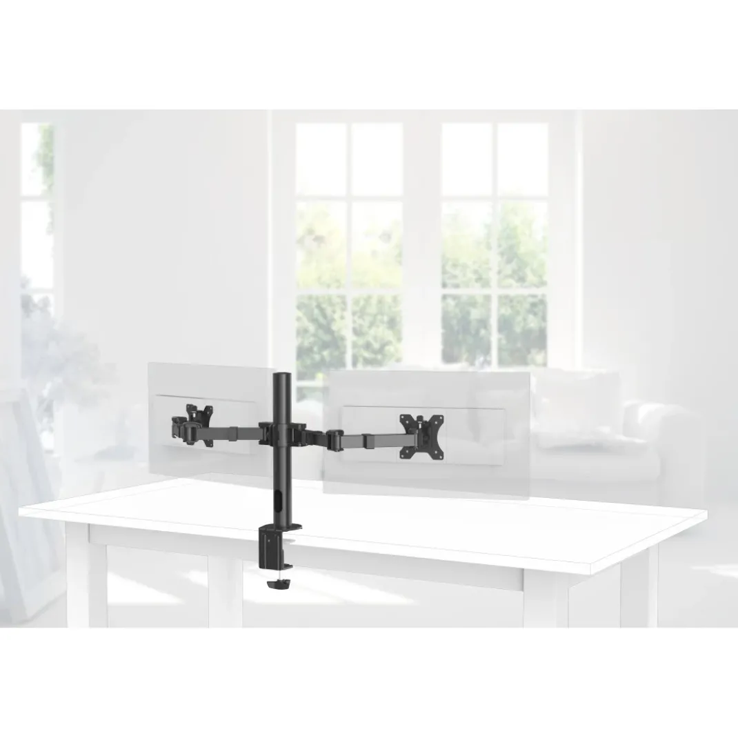 Monitorhalterung, 2 Monitore, höhenverstellbar, schwenk-/neigbar, 13“ - 35"