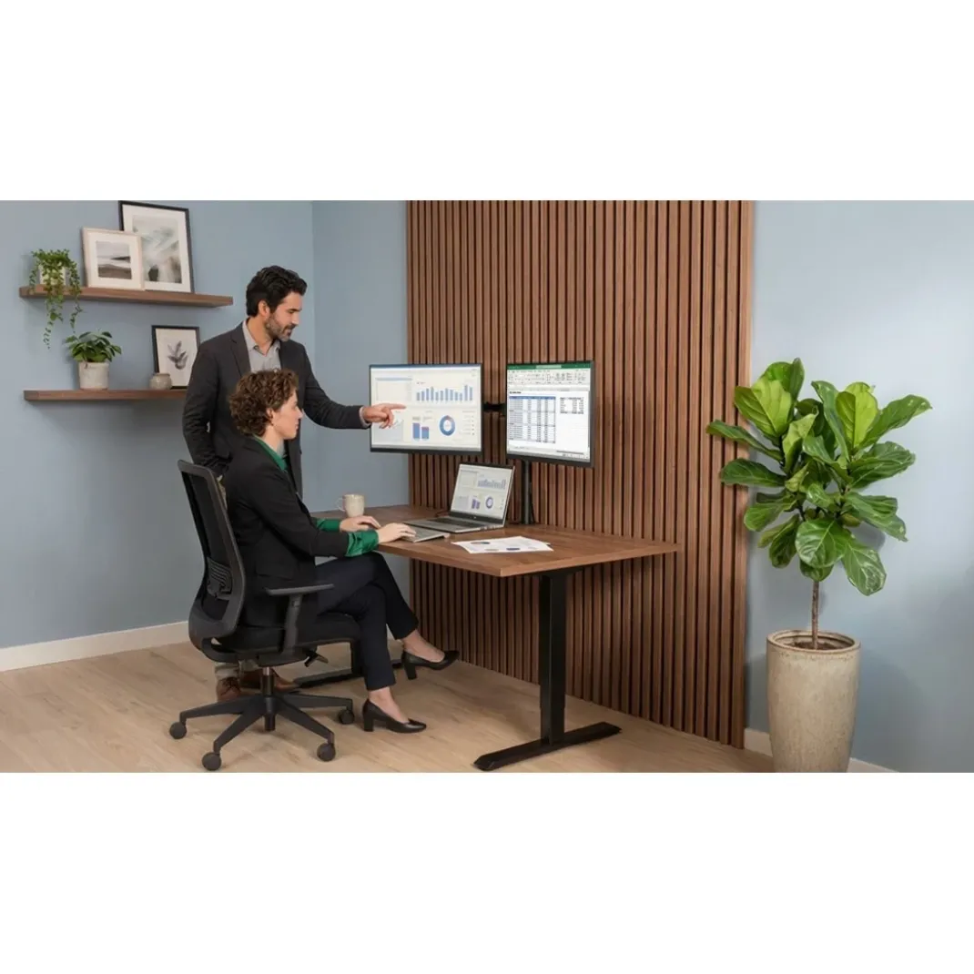 Monitorhalterung, 2 Monitore, höhenverstellbar, schwenk-/neigbar, 13" - 35"