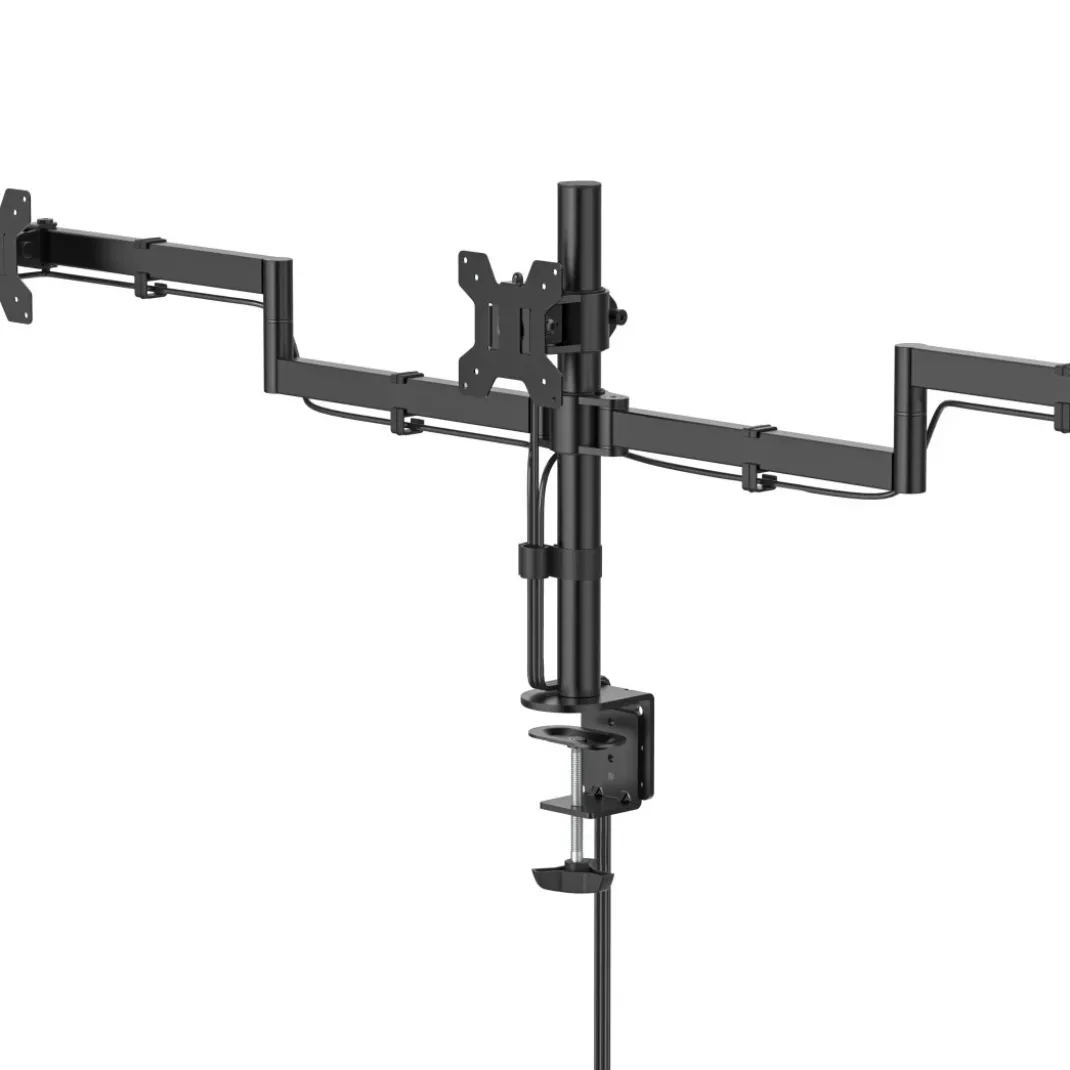 Monitorhalterung, 3 Monitore, höhenverstellbar, schwenk-/neigbar, 13" - 27"