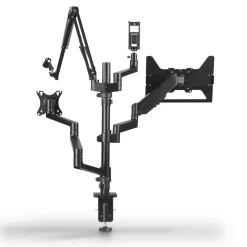 Monitorhalterung für Streaming Setup, 4 Arme, höhenverstellbar, schwenkbar