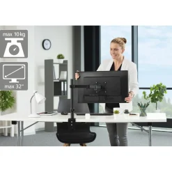 Monitorhalterung, höhenverstellbar, schwenk-/neigbar, ausziehbar, 13