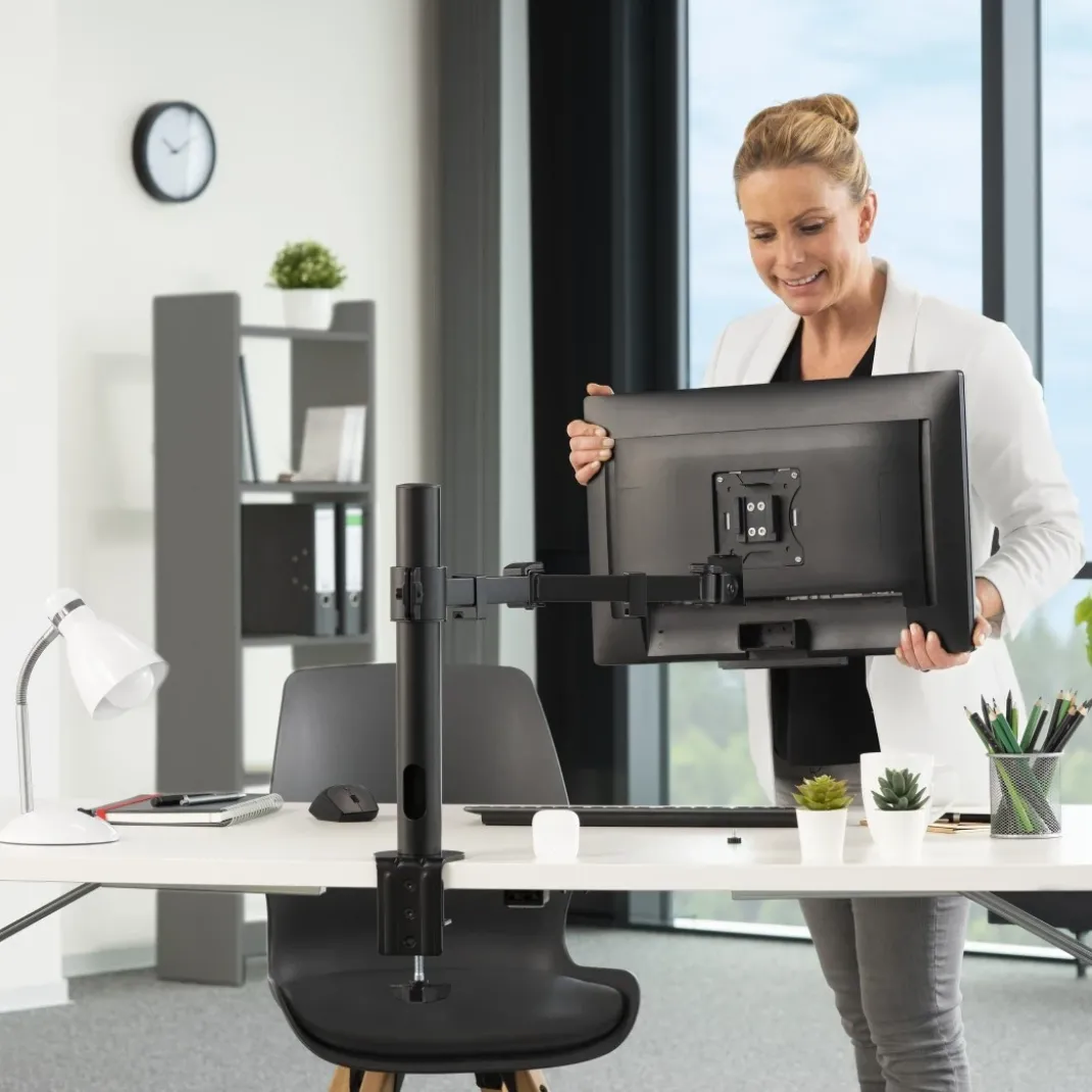 Monitorhalterung, höhenverstellbar, schwenk-/neigbar, ausziehbar, 13" - 35"