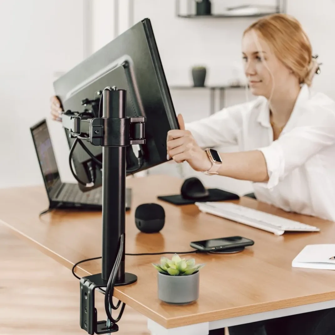 Monitorhalterung, höhenverstellbar, schwenk-/neigbar, ausziehbar, 13" - 35"
