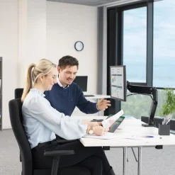 Monitorhalterung, mit Gasfeder höhenverstellbar, schwenk-/neigbar, 13