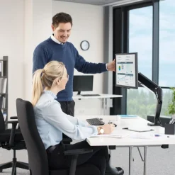 Monitorhalterung, mit Gasfeder höhenverstellbar, schwenk-/neigbar, 13