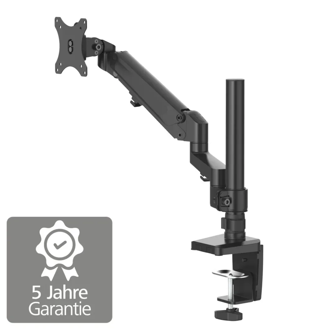 Monitorhalterung, mit Gasfeder höhenverstellbar, schwenk-/neigbar, 13"-35"