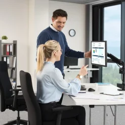 Monitorhalterung, mit Gasfeder höhenverstellbar, schwenk-/neigbar, 13