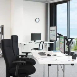 Monitorhalterung, mit Gasfeder höhenverstellbar, schwenk-/neigbar, 13"-32"