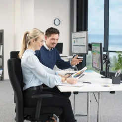 Monitorhalterung, mit Gasfeder höhenverstellbar, schwenk-/neigbar, 13