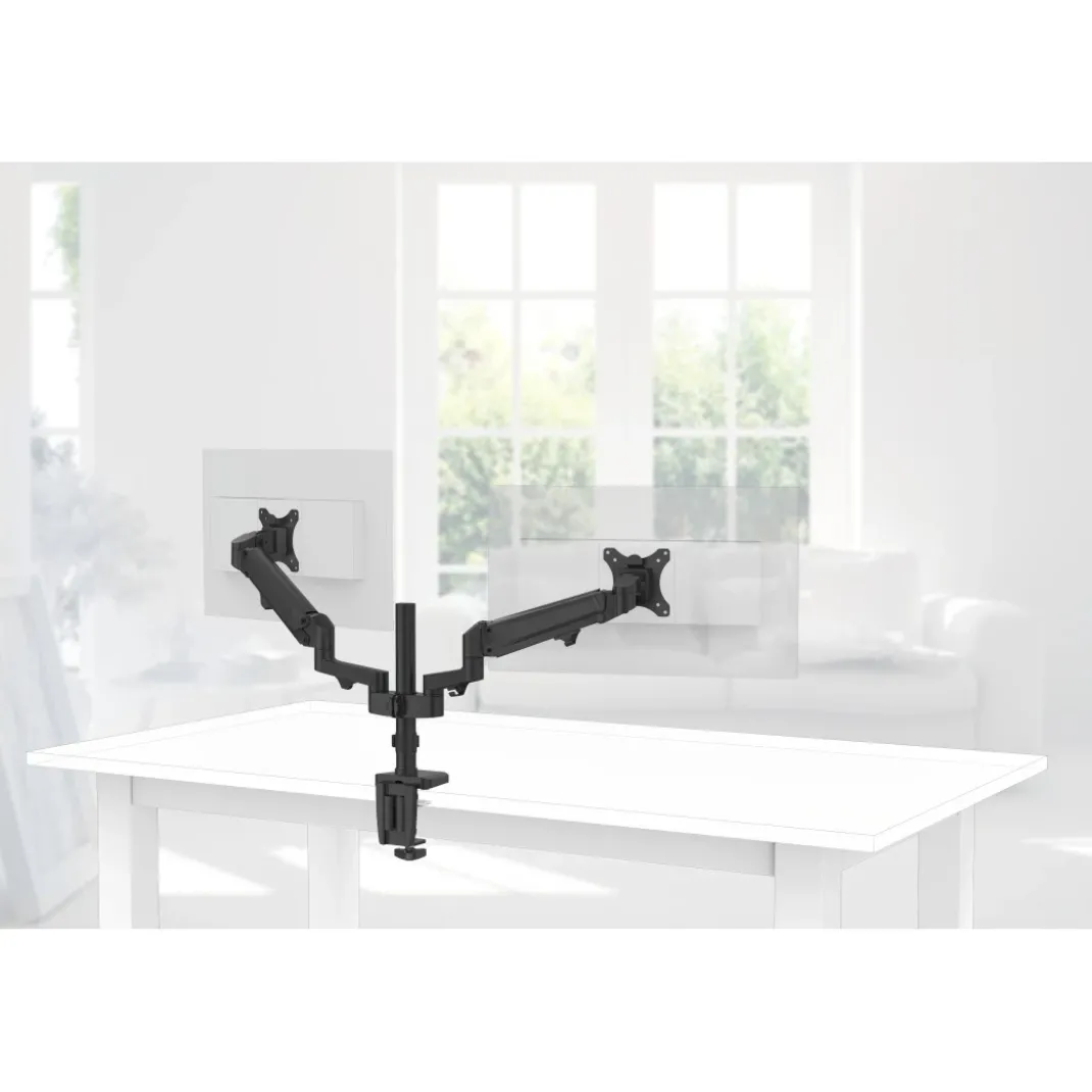 Monitorhalterung, mit Gasfeder höhenverstellbar, schwenk-/neigbar, 13"-32"