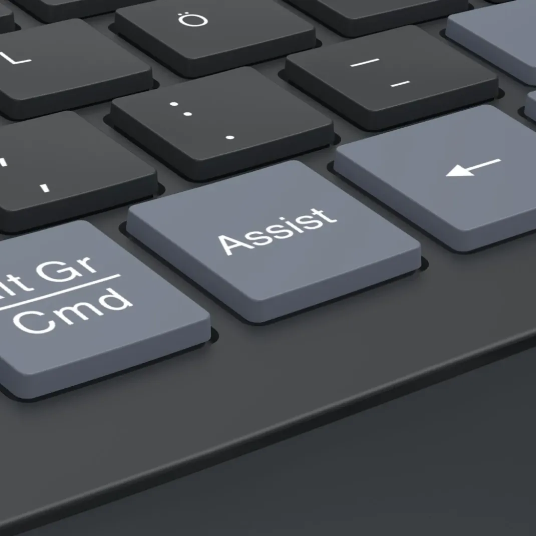 Multi-Device-Tastatur "WK-900 Ergo", kabellos, geteilt, LED, SW, QWERTZ DE