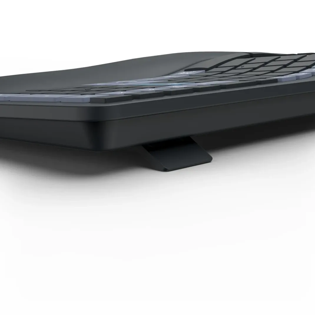 Multi-Device-Tastatur "WK-900 Ergo", kabellos, geteilt, LED, SW, QWERTZ DE