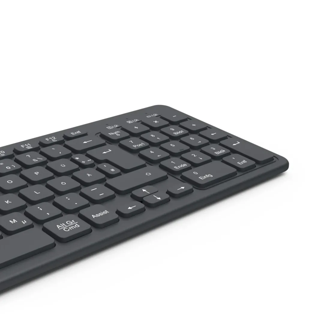 Multi-Device-Tastatur "WK-300", kabellos, Funk/Bluetooth®, Schw., QWERTZ DE