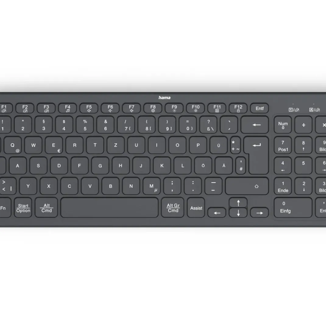 Multi-Device-Tastatur "WK-300", kabellos, Funk/Bluetooth®, Schw., QWERTZ DE