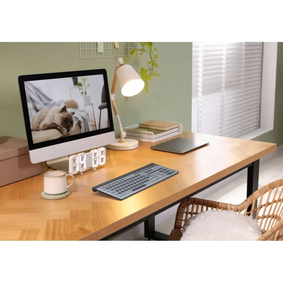 Multi-Device-Tastatur "WK-750", kabellos, beleuchtet, Schwarz, QWERTZ DE