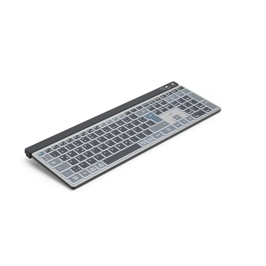 Multi-Device-Tastatur "WK-750", kabellos, beleuchtet, Schwarz, QWERTZ DE