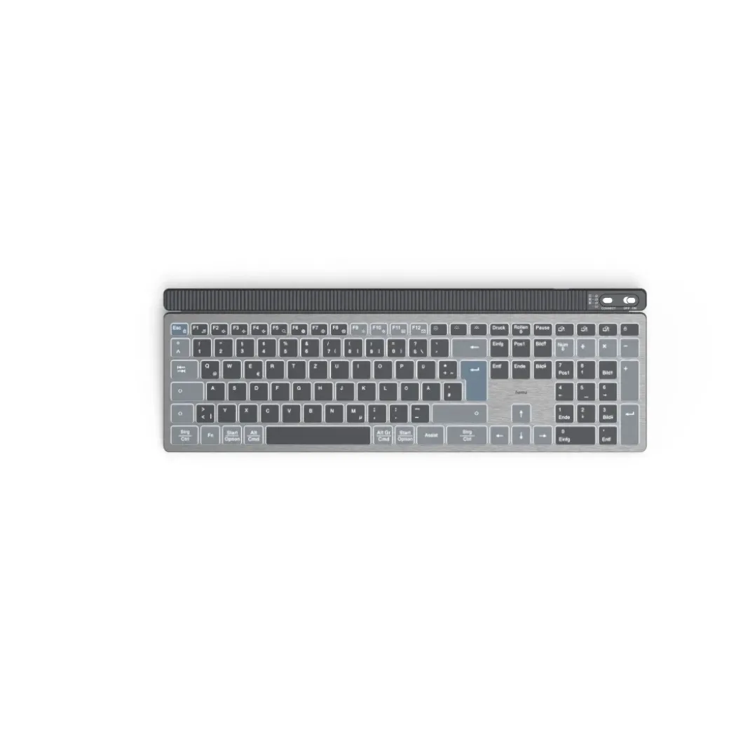 Multi-Device-Tastatur "WK-750", kabellos, beleuchtet, Schwarz, QWERTZ DE