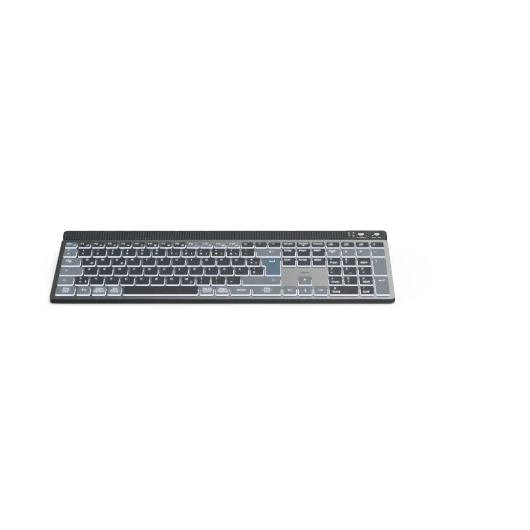 Multi-Device-Tastatur "WK-750", kabellos, beleuchtet, Schwarz, QWERTZ DE