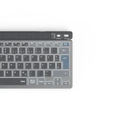 Multi-Device-Tastatur "WK-700", kabellos, beleuchtet, klein, SW, QWERTZ DE