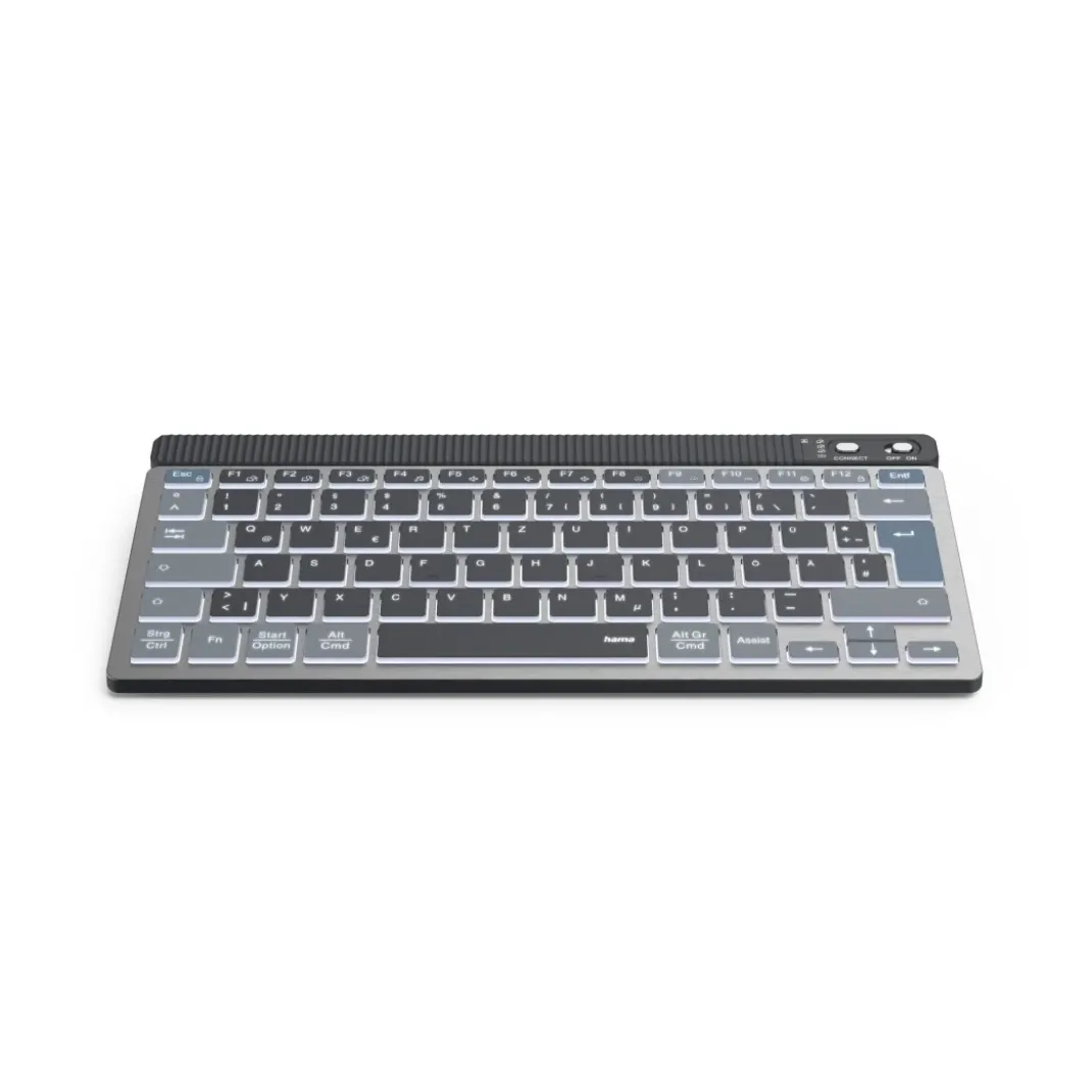 Multi-Device-Tastatur "WK-700", kabellos, beleuchtet, klein, SW, QWERTZ DE