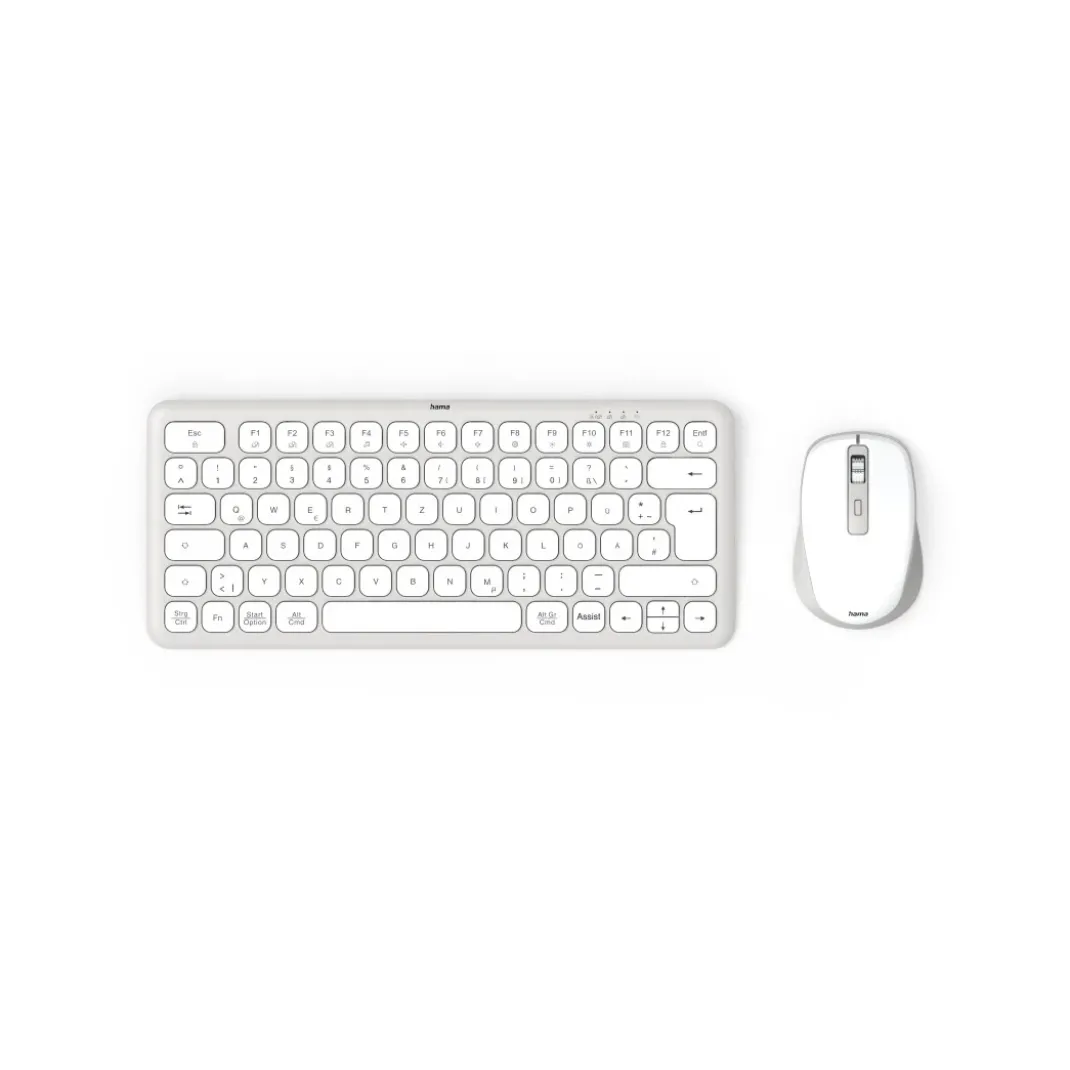 Multi-Device-Tastatur-Maus-Set "WKM-500", kabellos, klein, Weiß, QWERTZ DE