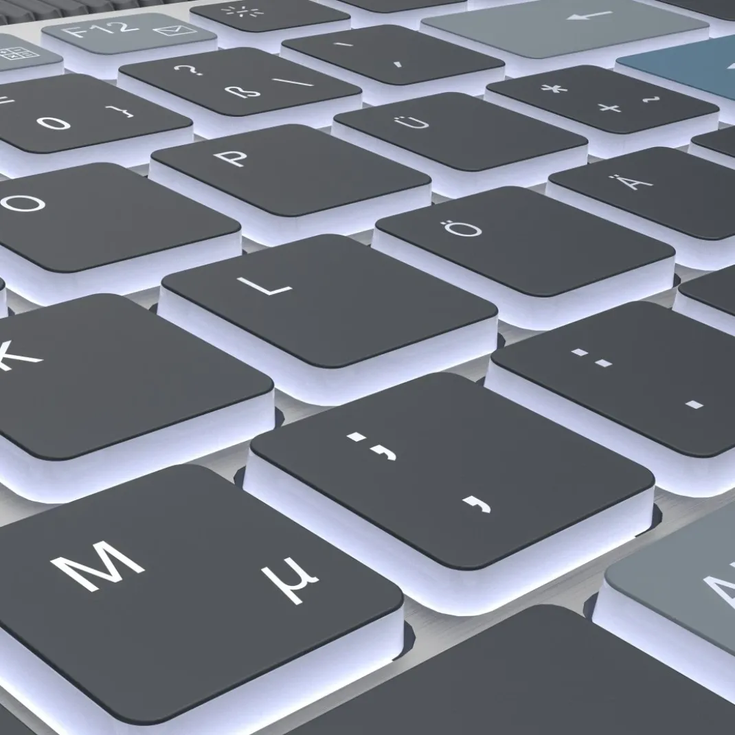 Multi-Device-Tastatur-Maus-Set "WKM-750", kabellos, LED, Schwarz, QWERTZ DE