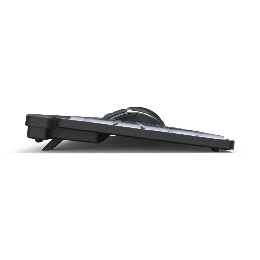Multi-Device-Tastatur-Maus-Set "WKM-750", kabellos, LED, Schwarz, QWERTZ DE