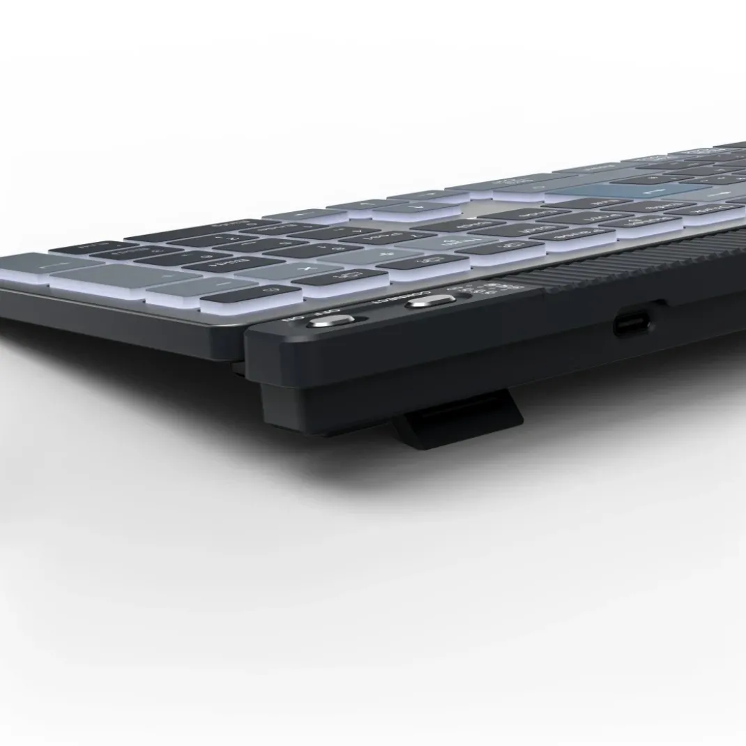 Multi-Device-Tastatur-Maus-Set "WKM-750", kabellos, LED, Schwarz, QWERTZ DE