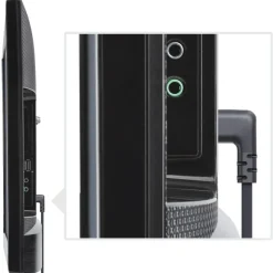 Netzkabel, beidseitig gewinkelt, Euro-Stecker, Doppelnut/C7, 5 m, Schwarz