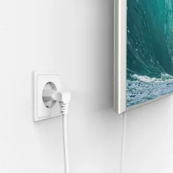 Netzkabel, beidseitig gewinkelt, Euro-Stecker, Doppelnut/C7, 5 m, Weiß