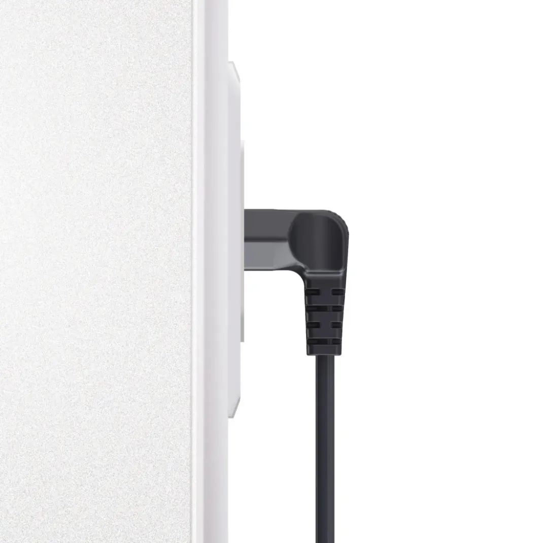 Netzkabel, beidseitig gewinkelt, Euro-Stecker, Doppelnut/C7, 3 m, Schwarz