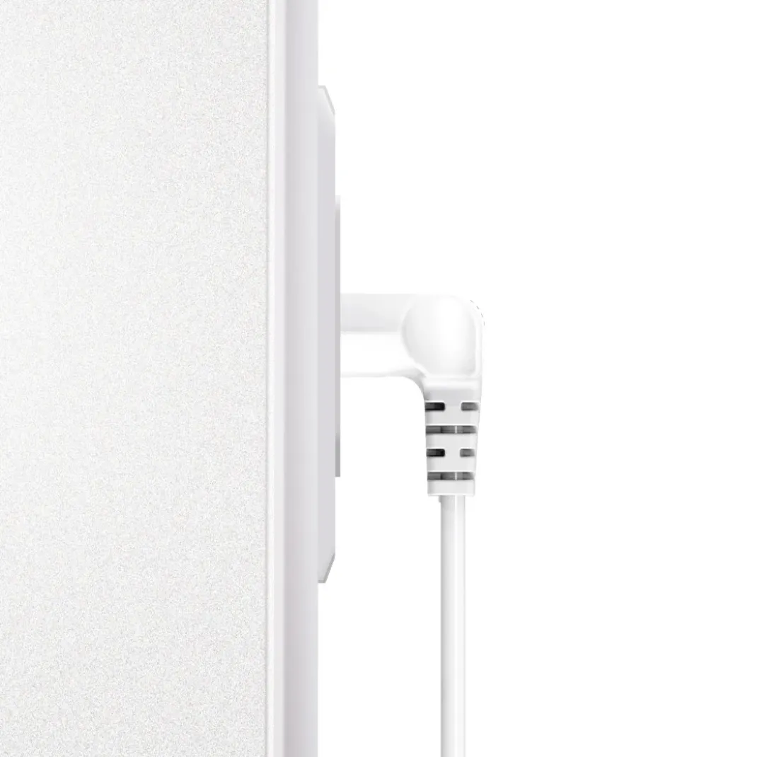 Netzkabel, beidseitig gewinkelt, Euro-Stecker, Doppelnut/C7, 1,5 m, Weiß