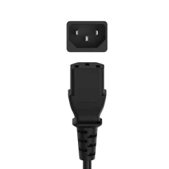 Netzkabel, Schutzkontakt-Stecker - 3-pol.-Kaltgerätezuleitung, 1,5 m, Schw.