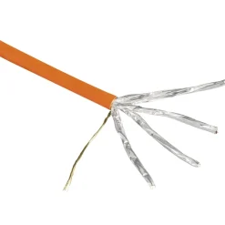 Netzwerkkabel, CAT-7, 10 Gbit/s, S/FTP geschirmt, halogenfrei, Rolle, 50 m