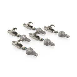 Netzwerkstecker, CAT-6a, 10 Gbit/s, geschirmt, werkzeuglose Montage, 5 St.