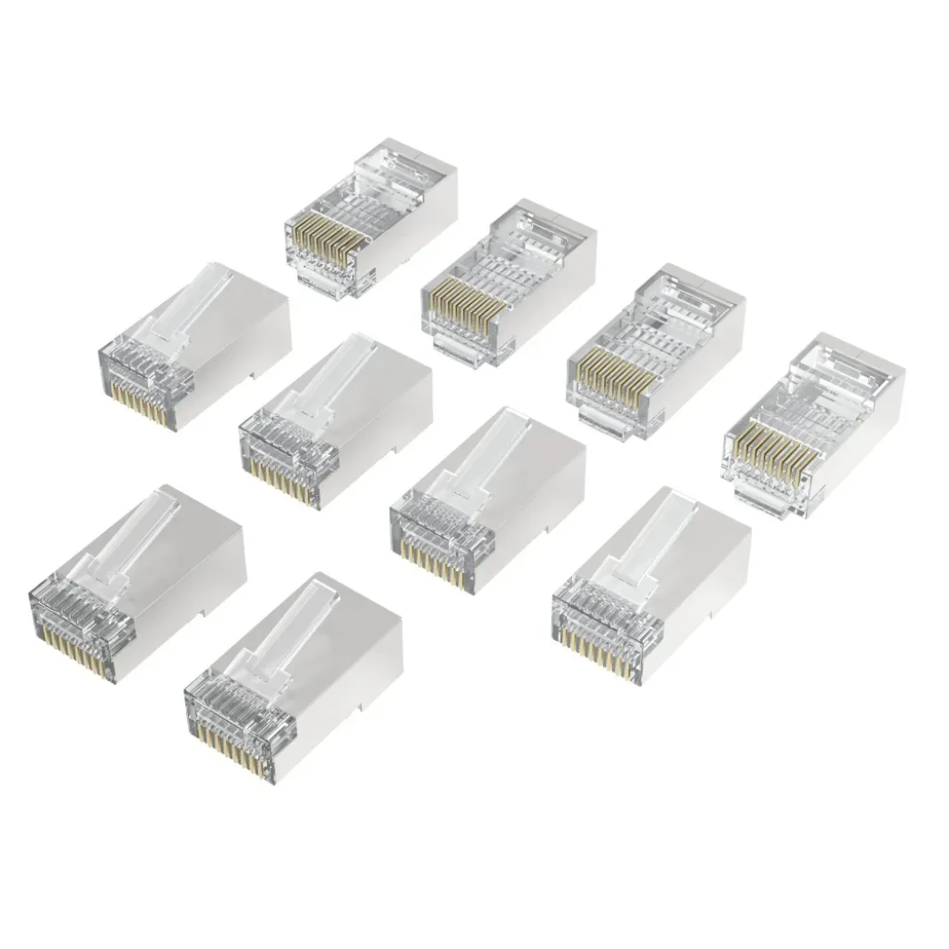 Netzwerkstecker, CAT-6a, 10 Gbit/s, geschirmt, 10 Stück