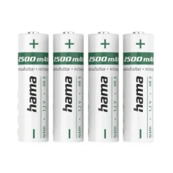 NiMH-Akkus, AA Mignon, 2500 mAh, 1,2 V, 4 Stück