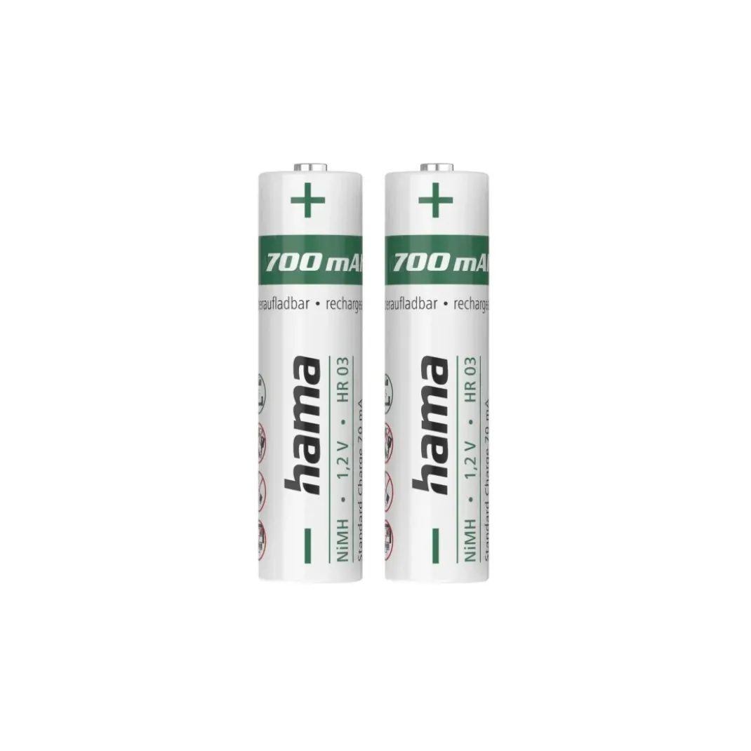 NiMH-Akkus, AAA Micro, 700 mAh 1,2V, 2 Stück