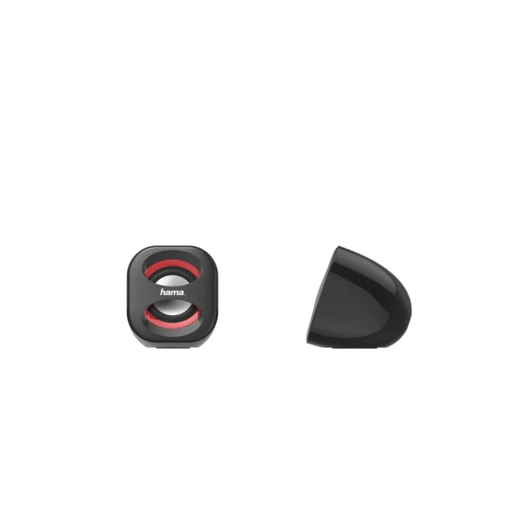 Notebook-Lautsprecher "Sonic Mobil 183", Schwarz/Rot