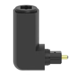 ODT-Adapter, Toslink-Stecker - Toslink-Kupplung, vergoldet, 90°