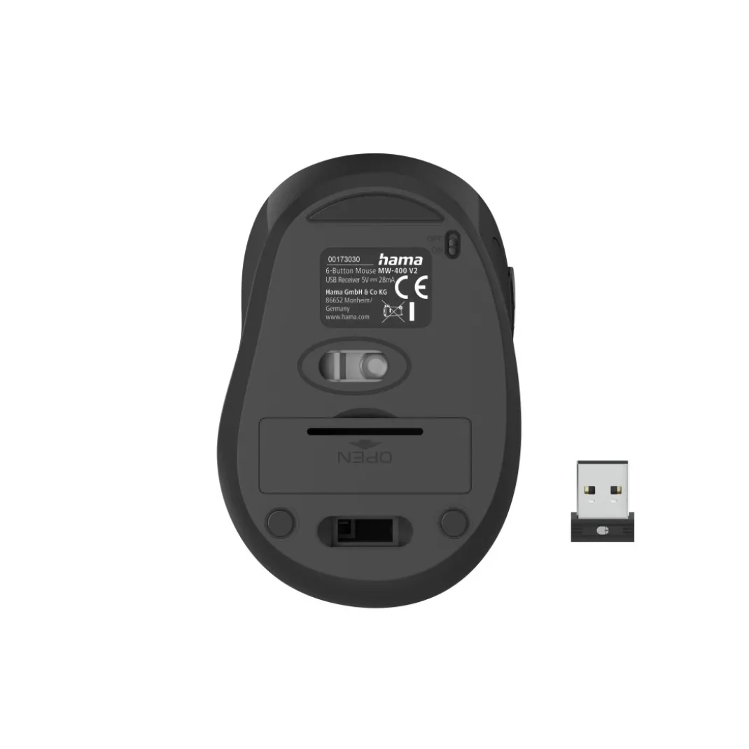 Optische 6-Tasten-Funkmaus "MW-400 V2", ergonomisch, USB-Empf., Opalgrün