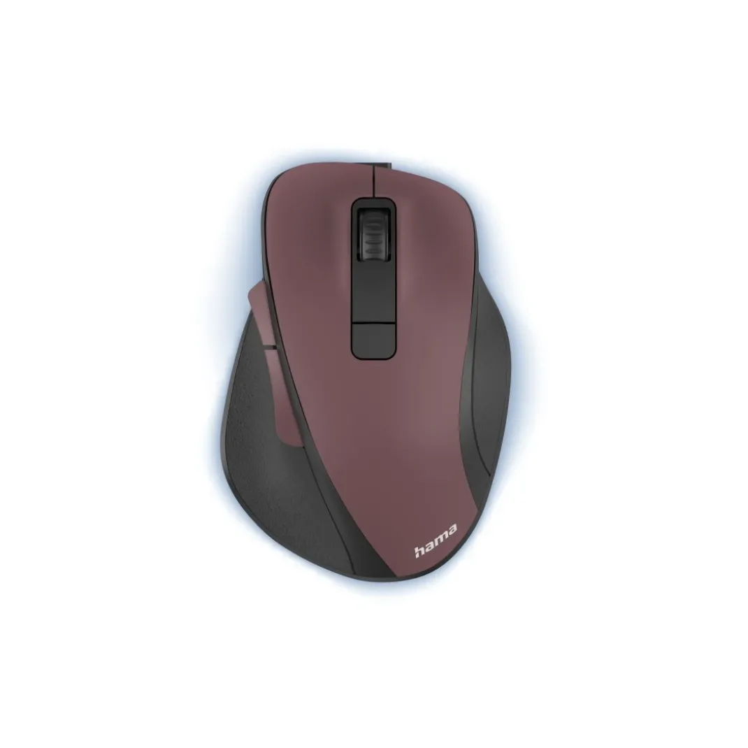 Optische 6-Tasten-Funkmaus "MW-500 Recharge", Akku, ergonomisch, Bordeaux