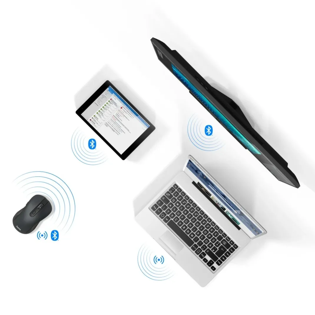 Optische 6-Tasten-Multi-Device-Maus "MW-650", mit USB-A/Bluetooth®, Schwarz