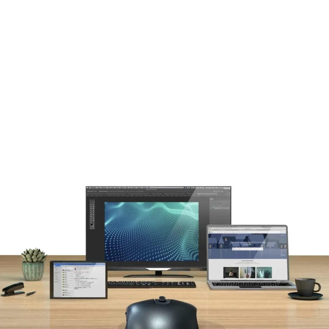 Optische 6-Tasten-Multi-Device-Maus "MW-650", mit USB-A/Bluetooth®, Schwarz