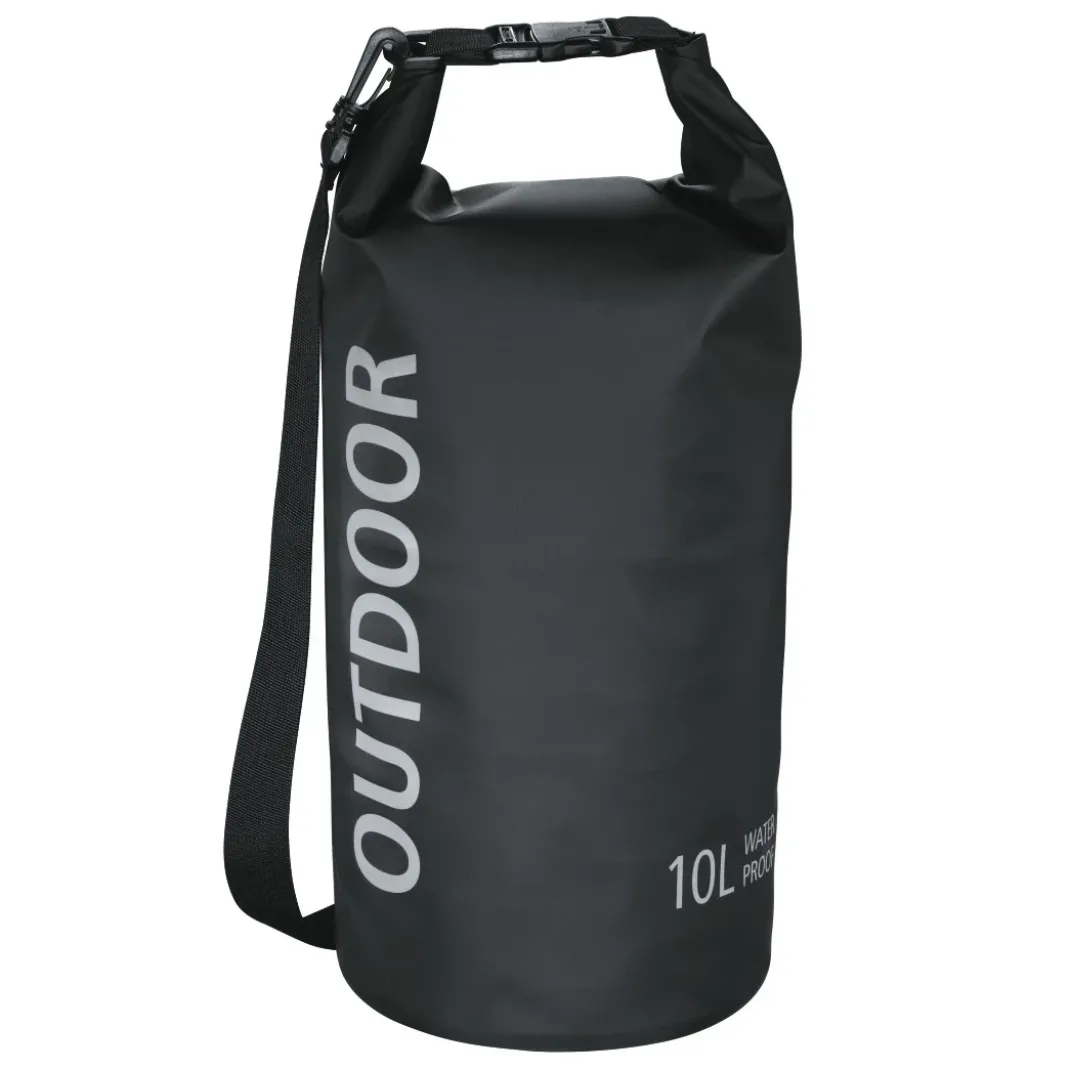 Outdoortasche, wasserdicht, 10 l, Schwarz