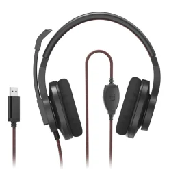 PC-Office-Headset "HS-USB400 V2", Stereo, Schwarz