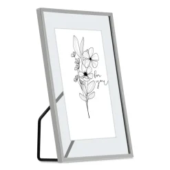 Porträtrahmen "Flowers", Silber, 10 x 15 cm