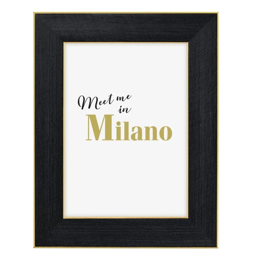 Porträtrahmen "Milano", Schwarz, 13 x 18 cm